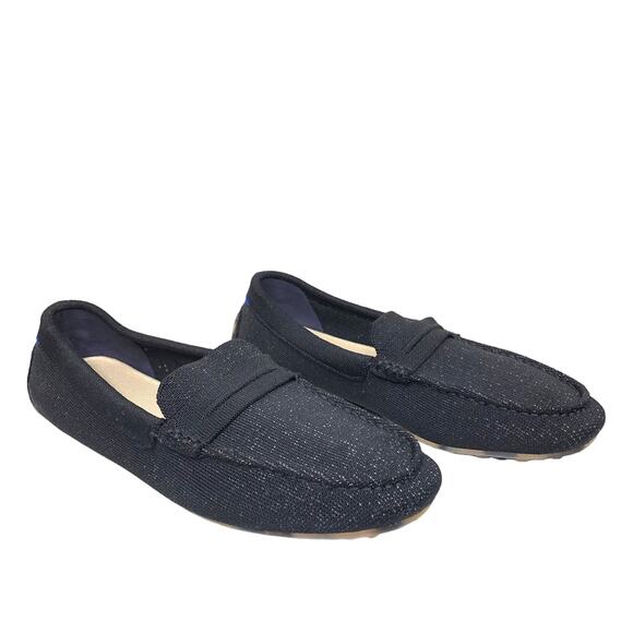 Rothy's Driving Loafer Black Speckle Tortoise Sole Chic Comfort Sustainable 11.5 - Picture 10 of 10